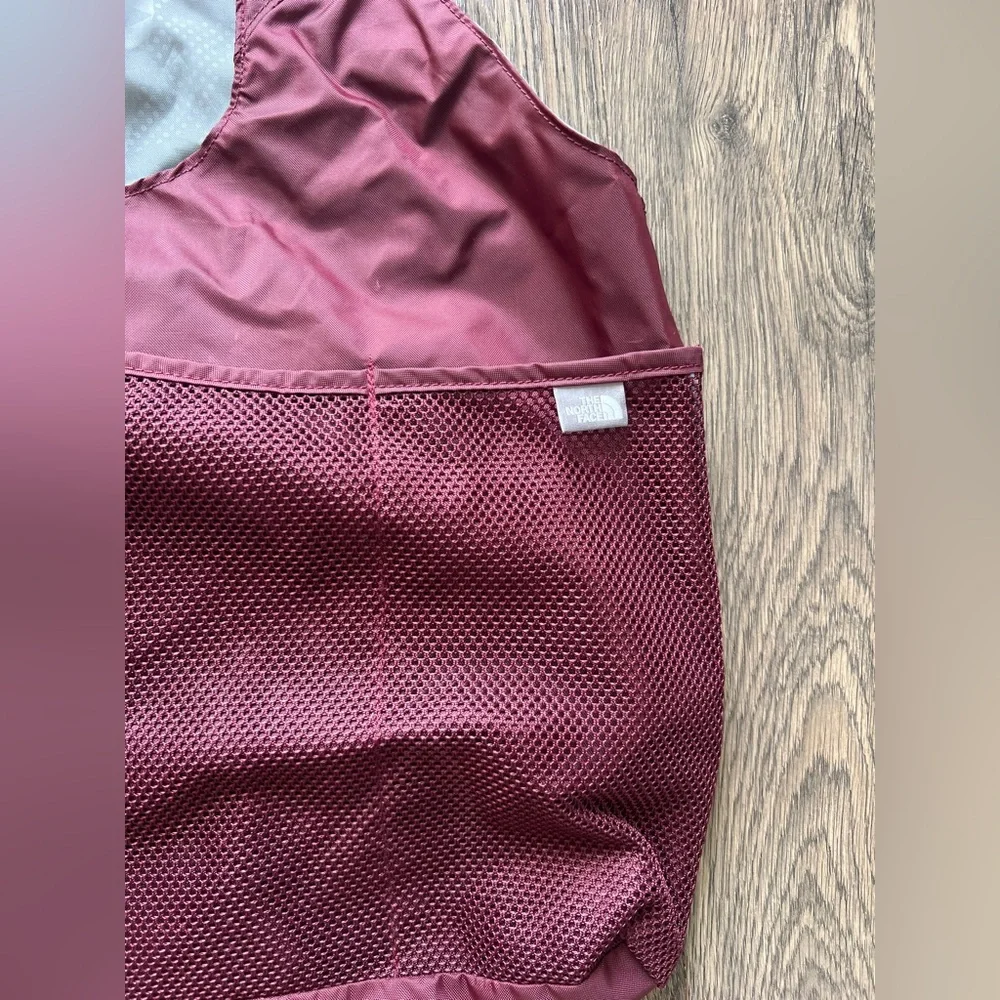 The North Face Burgundy and Gray Tote Bag
